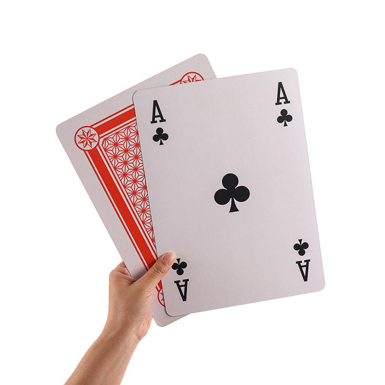 Manufacturer Plastic Big Size Playing Cards For Entertainment Suppliers 100% Plastic Custom Printing Poker Cards