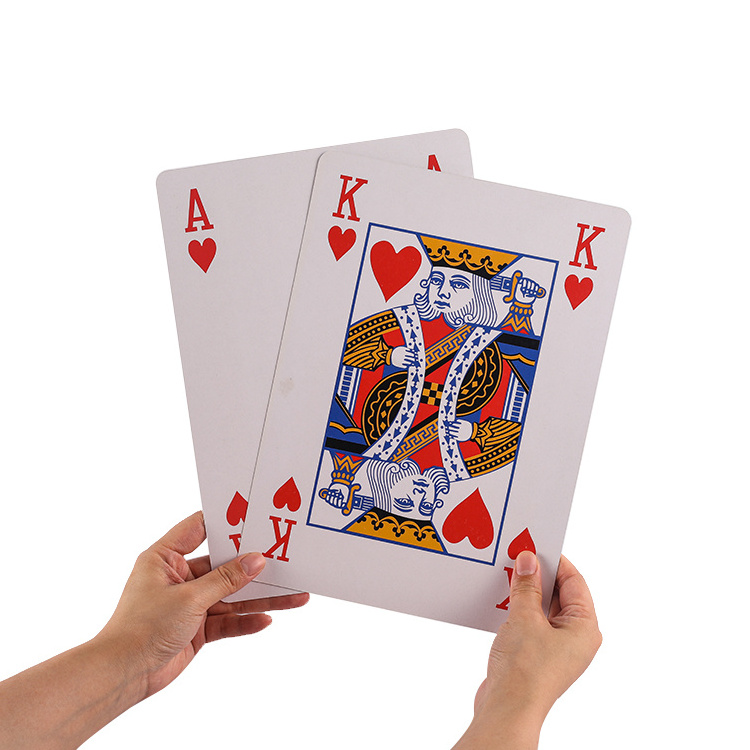 Manufacturer Plastic Big Size Playing Cards For Entertainment Suppliers 100% Plastic Custom Printing Poker Cards