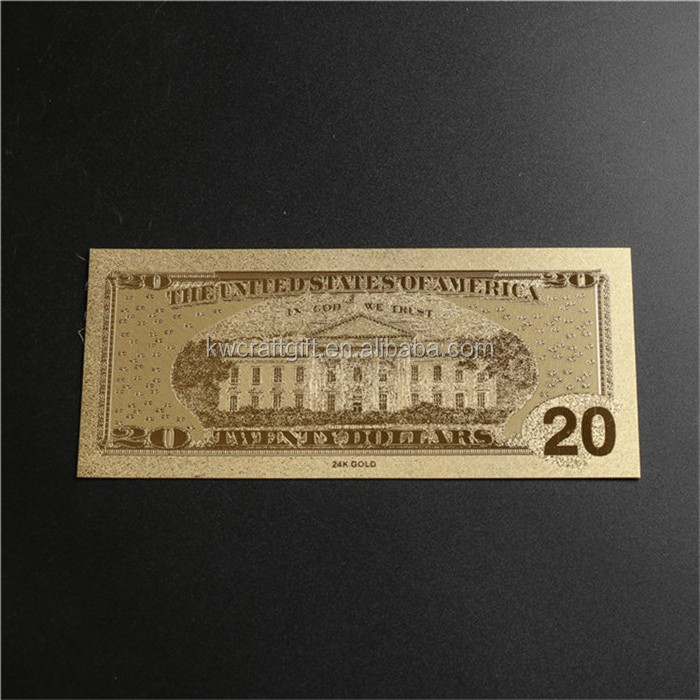 24K Gold Banknote embossing US Dollar 100 Bill money