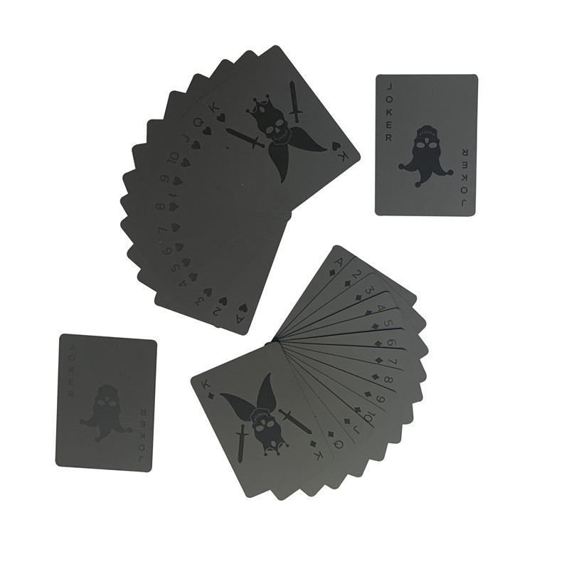 Business gifts plastic black pokers 100% PVC waterproof playing poker cards