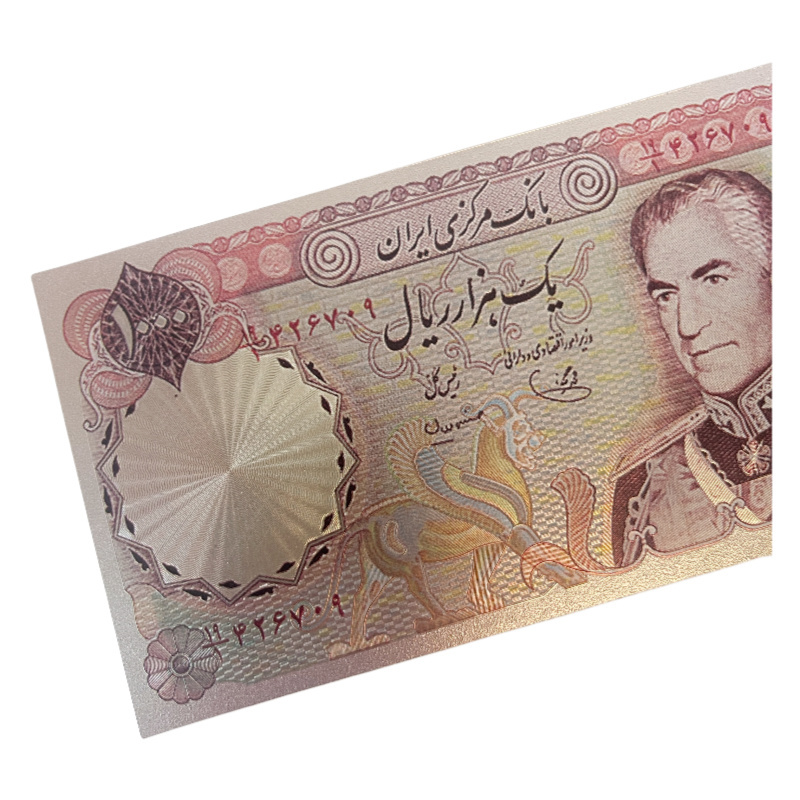 Custom Bank Note PET Silver Foil Plated Banknote with Custom Design