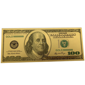 Waterproof USA one hundred dollar gold design $100 dollar bills currency gold foil banknote