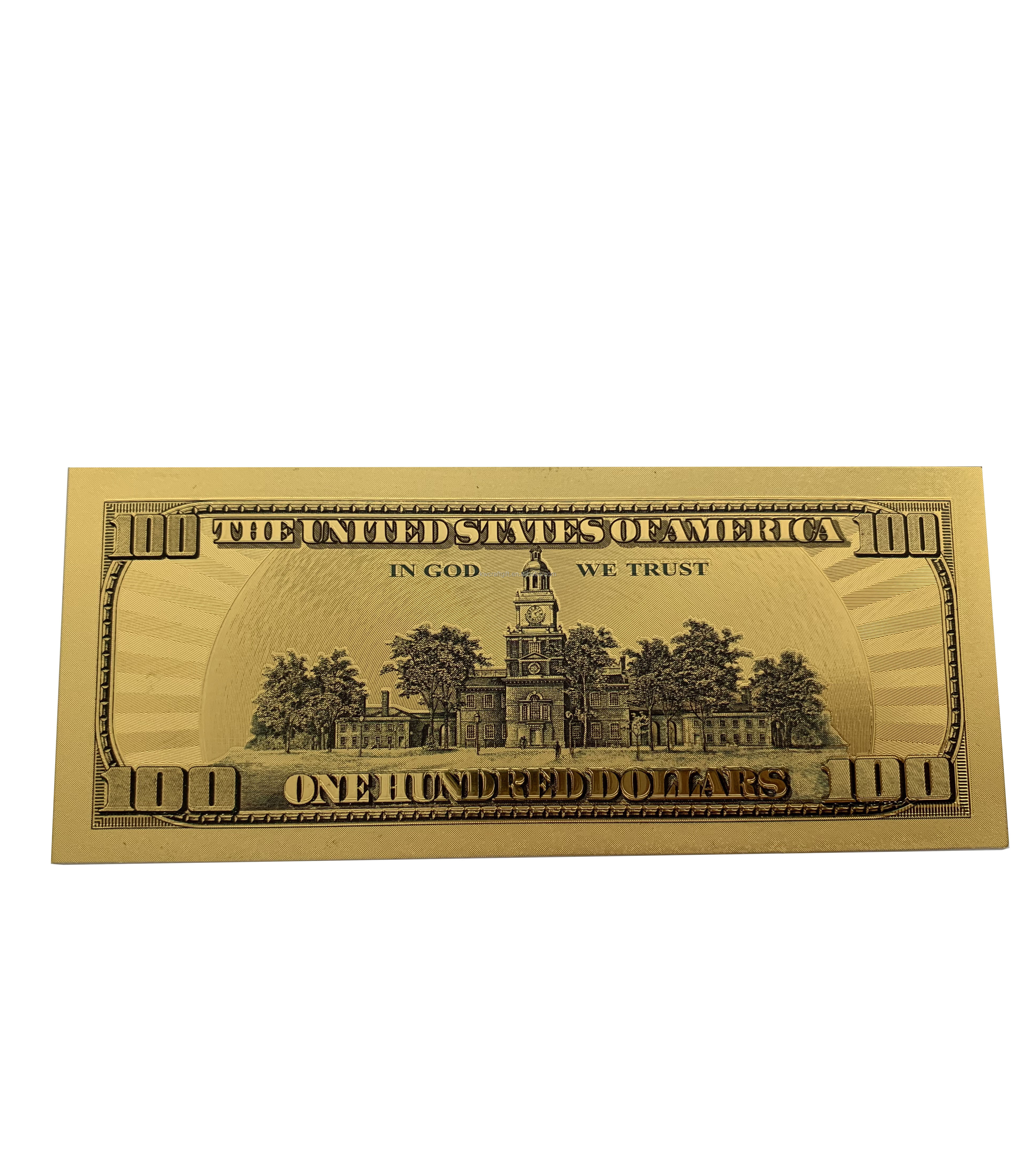 Waterproof USA one hundred dollar gold design $100 dollar bills currency gold foil banknote