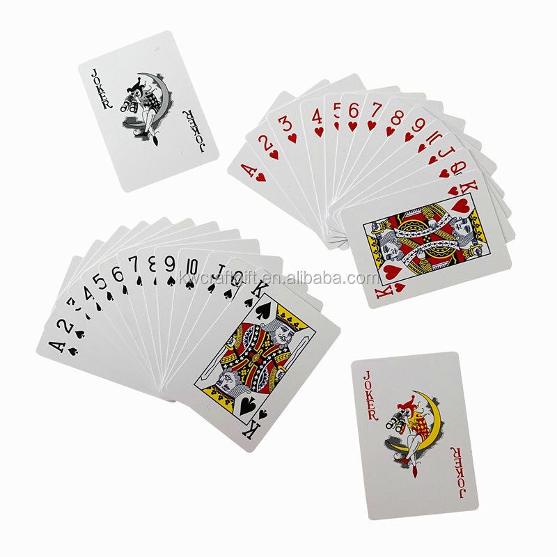 Professional deck of plastic playing cards with red paper cardboard box POKER game PET poker cards manufacturer