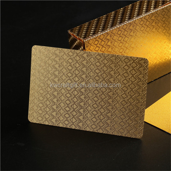 Free shipping great quality blank new gold playing cards new silver foil poker cards waterproof