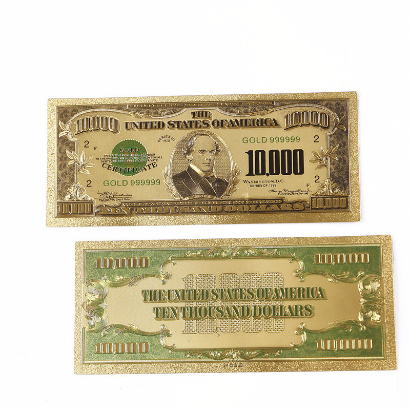 Business gift USA currency collection 500 1000 5000 dollars 24k gold foil banknote