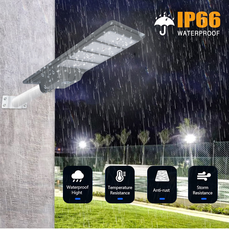 COVEDA Large Capacity Battery Motion Sensor Outdoor Ip66 Waterproof 300w 400w 500w Solar Street Light