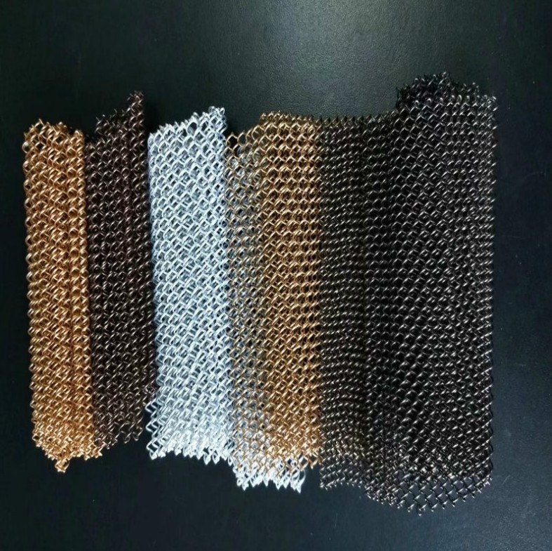 stainless steel brass decorative wire metal grille steel curtain ceiling mesh decore panels for cabinet doors