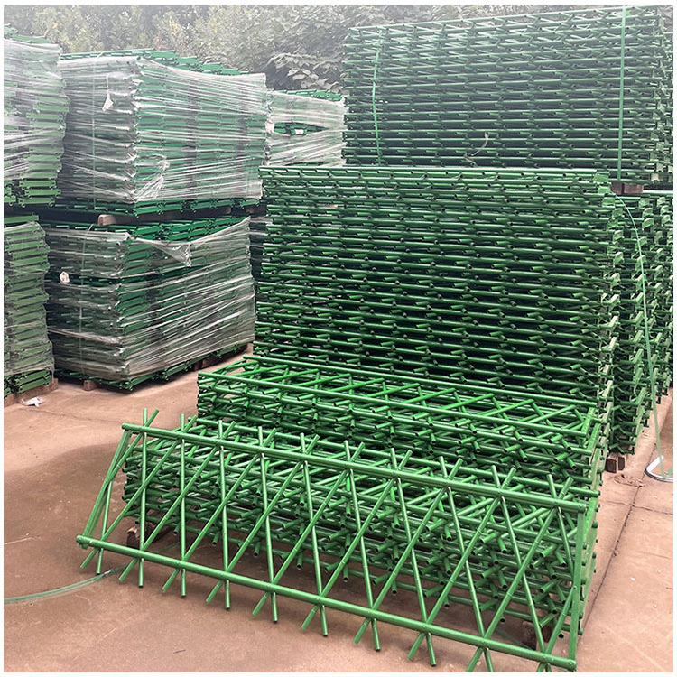 Park garden use fence material stainless steel green imitation bamboo fence