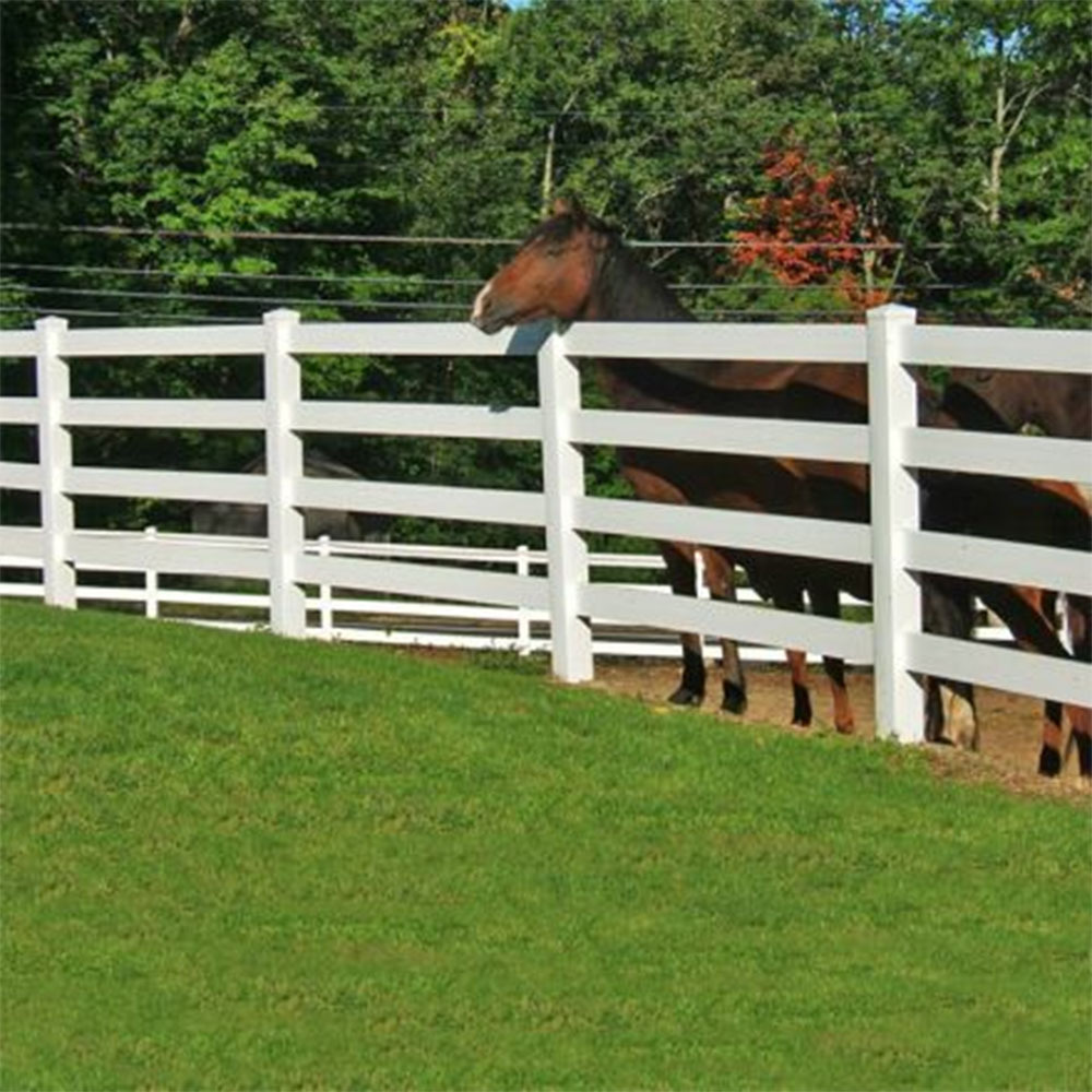 High Quality Heavy-Duty Vinyl 3- and 4-Rail PVC Horse Farm Split Rail Fence Quality Fencing Trellis & Gates Product