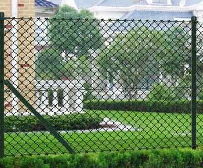 good custom basketball field pvc black vinyl coated square wire mesh chain link fence top with razor wire roll 50ft