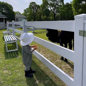 High Quality Heavy-Duty Vinyl 3- and 4-Rail PVC Horse Farm Split Rail Fence Quality Fencing Trellis & Gates Product