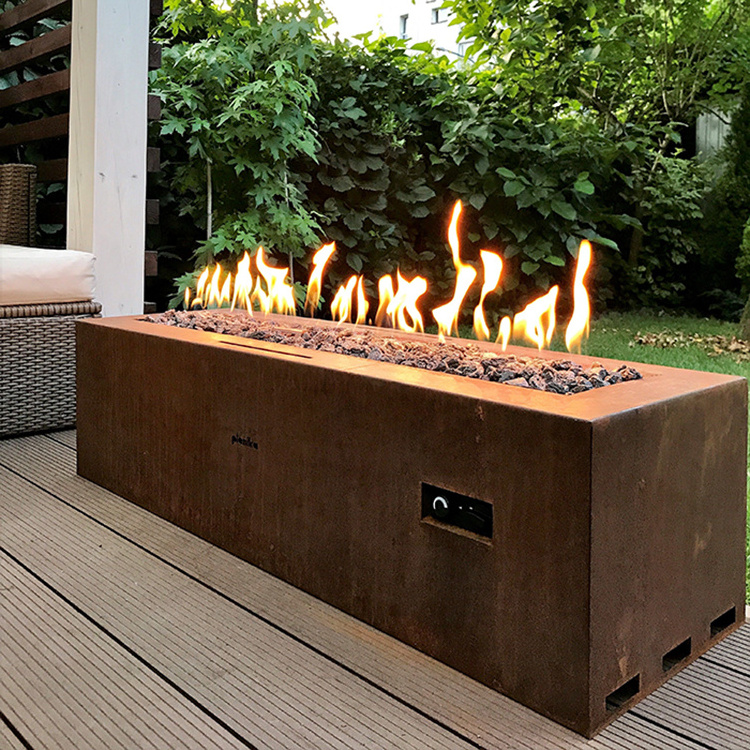 Cheap Price Corten Steel Gas Fire Pit Table Outdoor Burner Patio Fire Pits