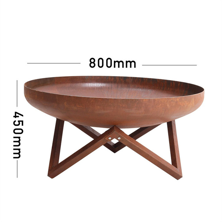 Custom Steel Firepits Fire Bowl Garden Ornament Camping Portable Smokeless Stainless Steel Wood Burning Fire Pit