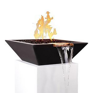 Outdoor Propane Pool Fire Pit Bowls Corten Steel Natural Gas Fire and Water Bowl