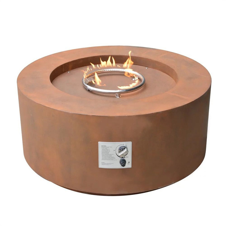 Smokeless Propane Fire Pit Table Outdoor Patio Heater Gas Fire Place Corten Steel Outdoor Gas Fire Pit Burner