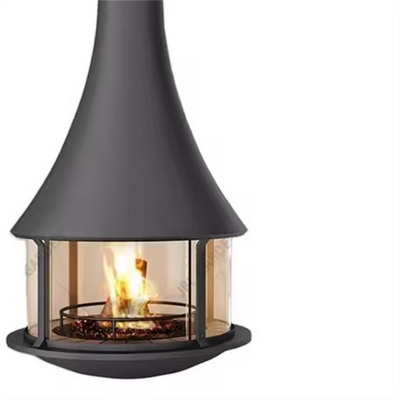 Morden Indoor Wood Burning Suspended Hanging Fireplaces Ceiling Mounted Gas Floating Fireplace