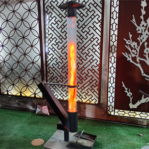 Patio Heater Freestanding Wood Pellet Stove Fire Torch Heaters Burner Outdoor Pellet Heater