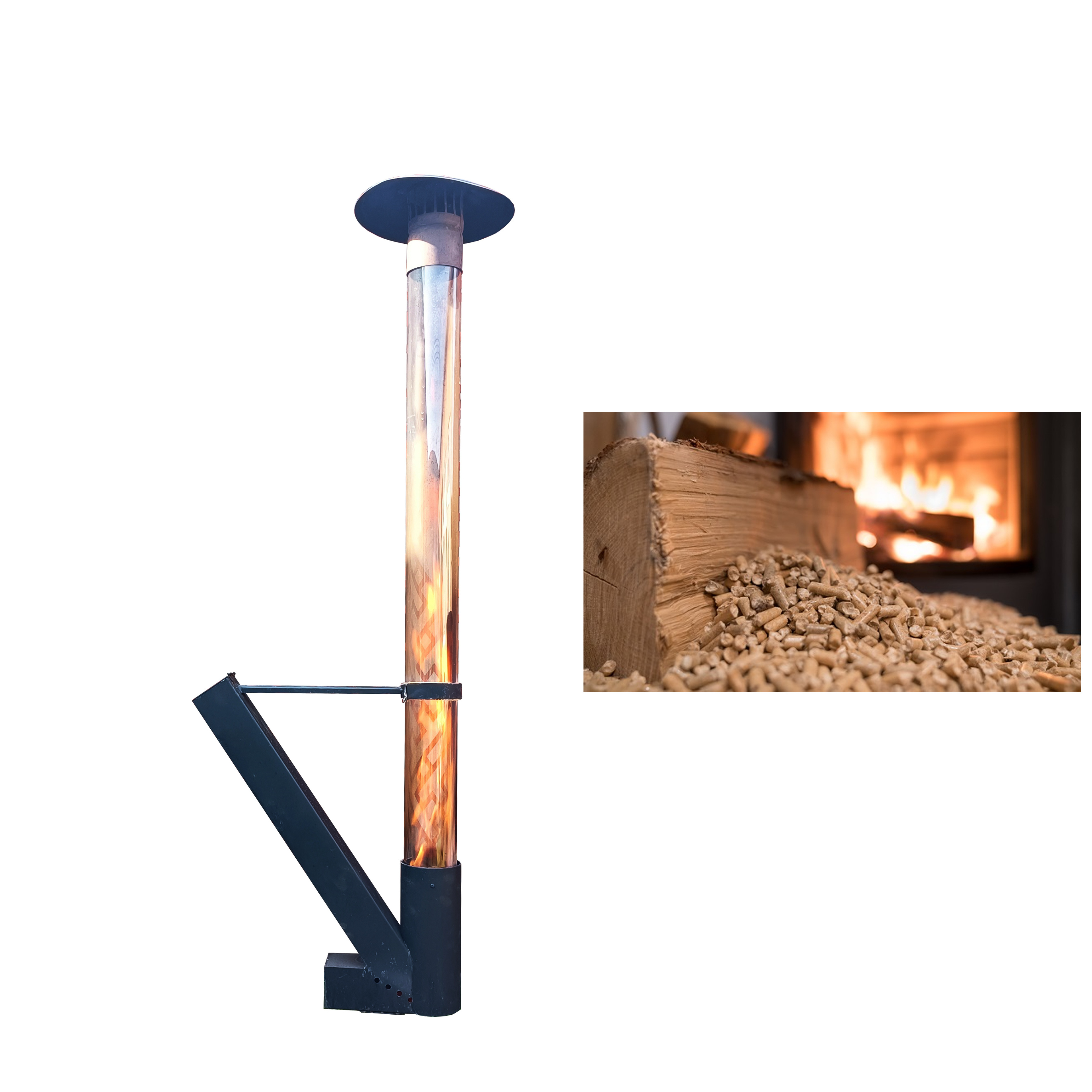 Hot selling wood pellet stove fireplace garden pellet rocket stove for home or office