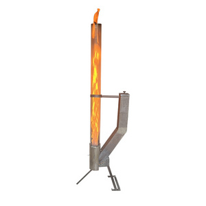 Outdoor Biomass Stove Patio Wood Pellet Heater Garden Fire Column