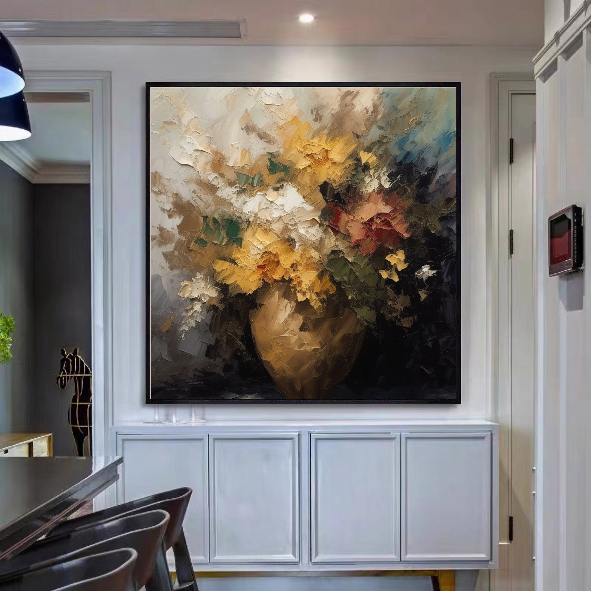 Original Vase Flower Landscape Oil Painting On Canvas Wall Art Abstract Classic Vase Floral Custom Painting Living Room Decor