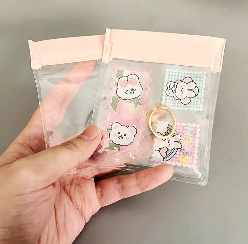 Kwin Pack Custom Pvc Transparent Zipper Bag Small Mesh Bag Plastic Zip Bag Packaging For Jewelry With Zipper