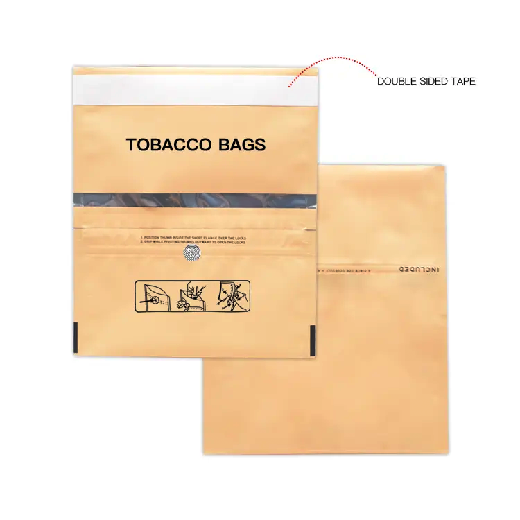 Custom Per Plastic Hand Rolling Smoking Accessories Tobacco Cigar Bag For Packaging Pouches