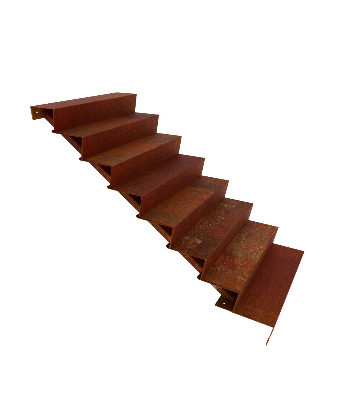 Modern Weathering Steel Garden Steps Outdoor Portable Metal Stairs