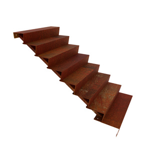 Modern Weathering Steel Garden Steps Outdoor Portable Metal Stairs