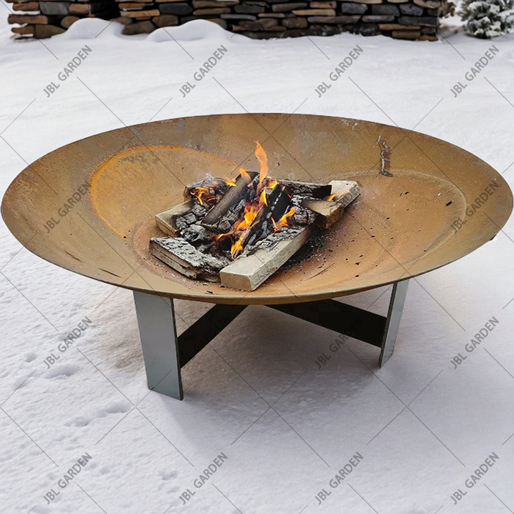 Fire pit round steel replacement wood-burning fire pit bowl