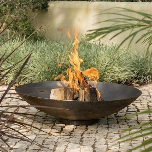 Outdoor Corten Steel Wood Burning Fire Pit Table / gas Firepit