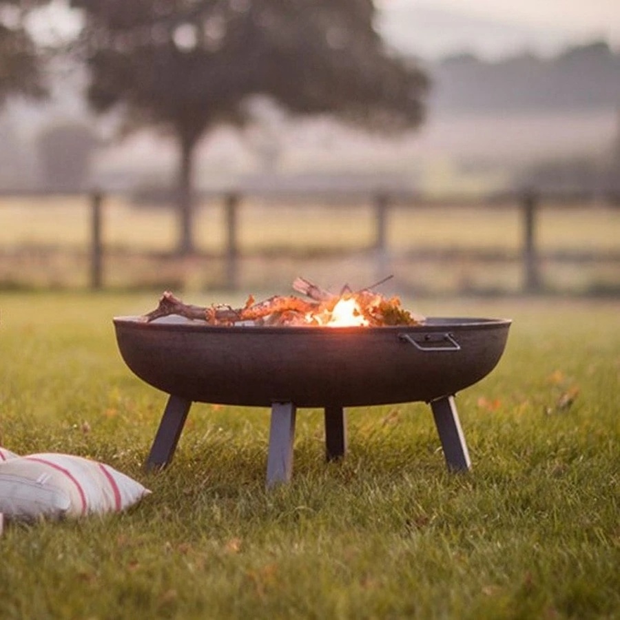 Outdoor Corten Steel Wood Burning Fire Pit Table / gas Firepit