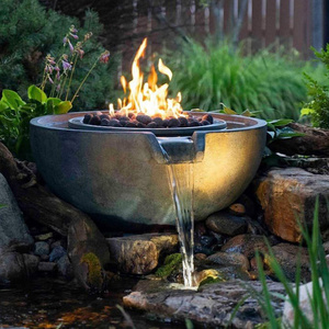 outdoor firepit with water feature swimming pool fire bowl outdoor gas fire pit