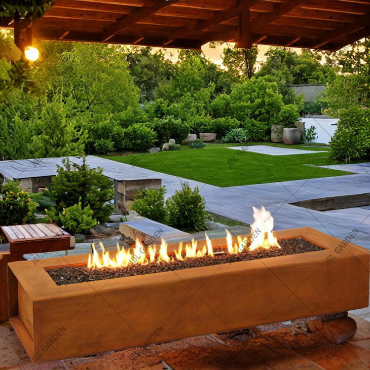 gas fire pit propane outdoor fire pits gas burning corten steel gas fireplace