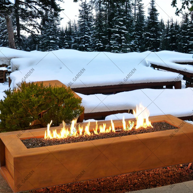 gas fire pit propane outdoor fire pits gas burning corten steel gas fireplace