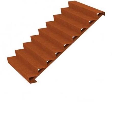 Modern Weathering Steel Garden Steps Outdoor Portable Metal Stairs