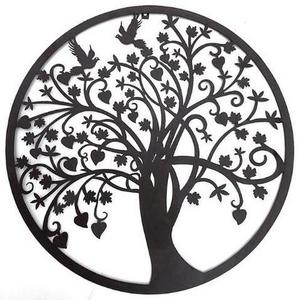 Laser Cut Metal Wall Hanging Black Tree Wall Art Metal Wall Decor