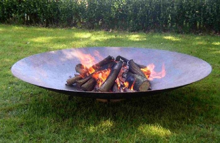 Corten Steel BBQ Brazier Fire Pit, Corten Steel Fire Burner Pot Bowl