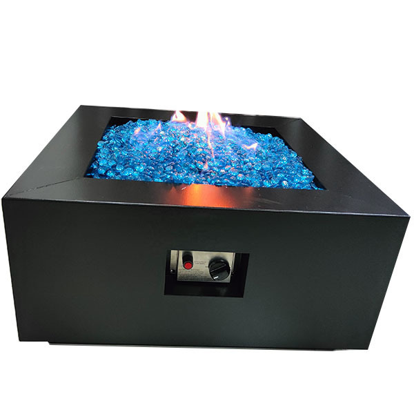 Patio Outdoor Black Coated Gas Propane Fire pit