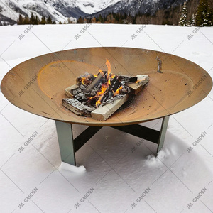 Fire pit round steel replacement wood-burning fire pit bowl