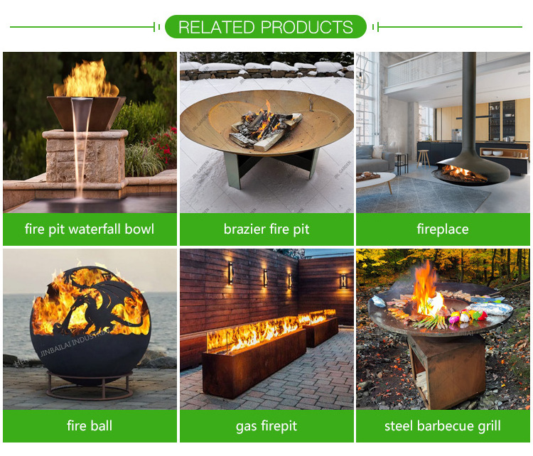 Outdoor Round 60-150cm Corten Metal Fire pit Fire bowls