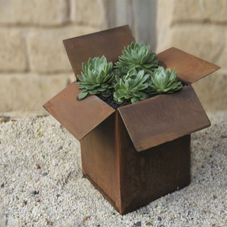 corten steel large flower pots pot de fleur en acier corten corten steel planter outdoor