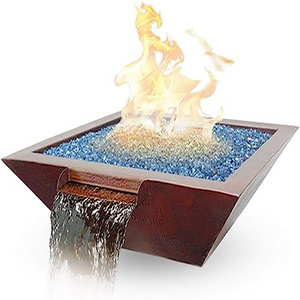 fire bowl pool outdoor firepit with water feature swimming pool fire bowl