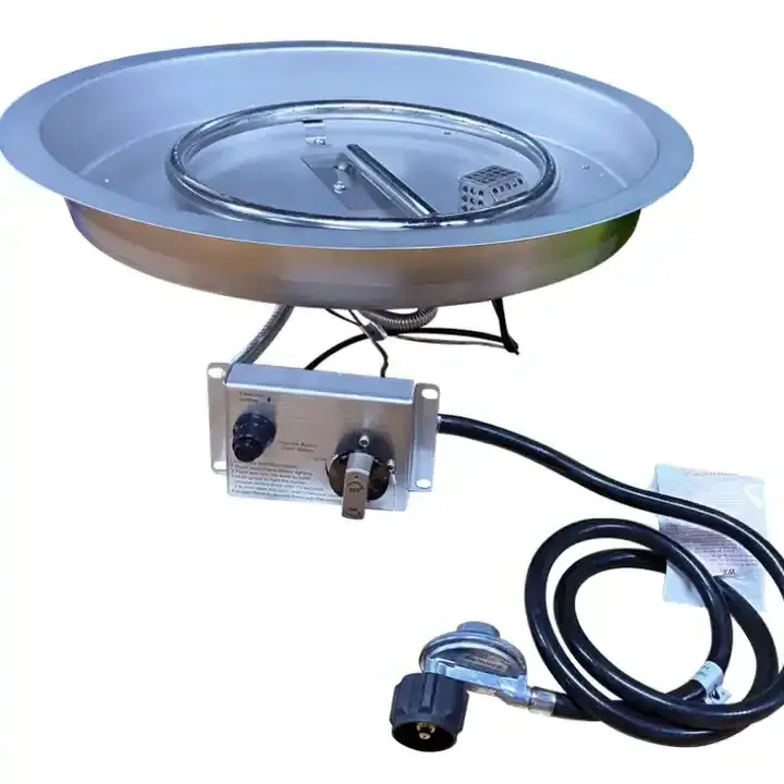 304 Stainless Steel Linear Fire Pit Pan Burner With Propane Gas Connection Kit