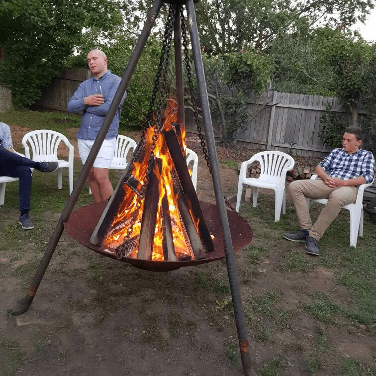 Outdoor Wood burning 100cm Corten Steel Fire Bowl Fire Pit