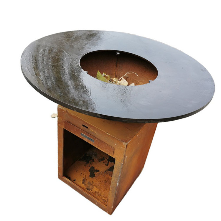 outdoor bbq corten  corten steel bbq fire pit wood storage  bbq models corten steel