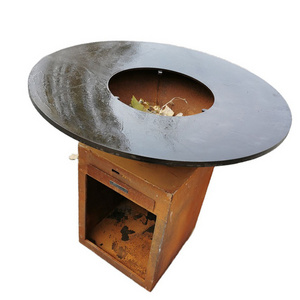 outdoor bbq corten  corten steel bbq fire pit wood storage  bbq models corten steel