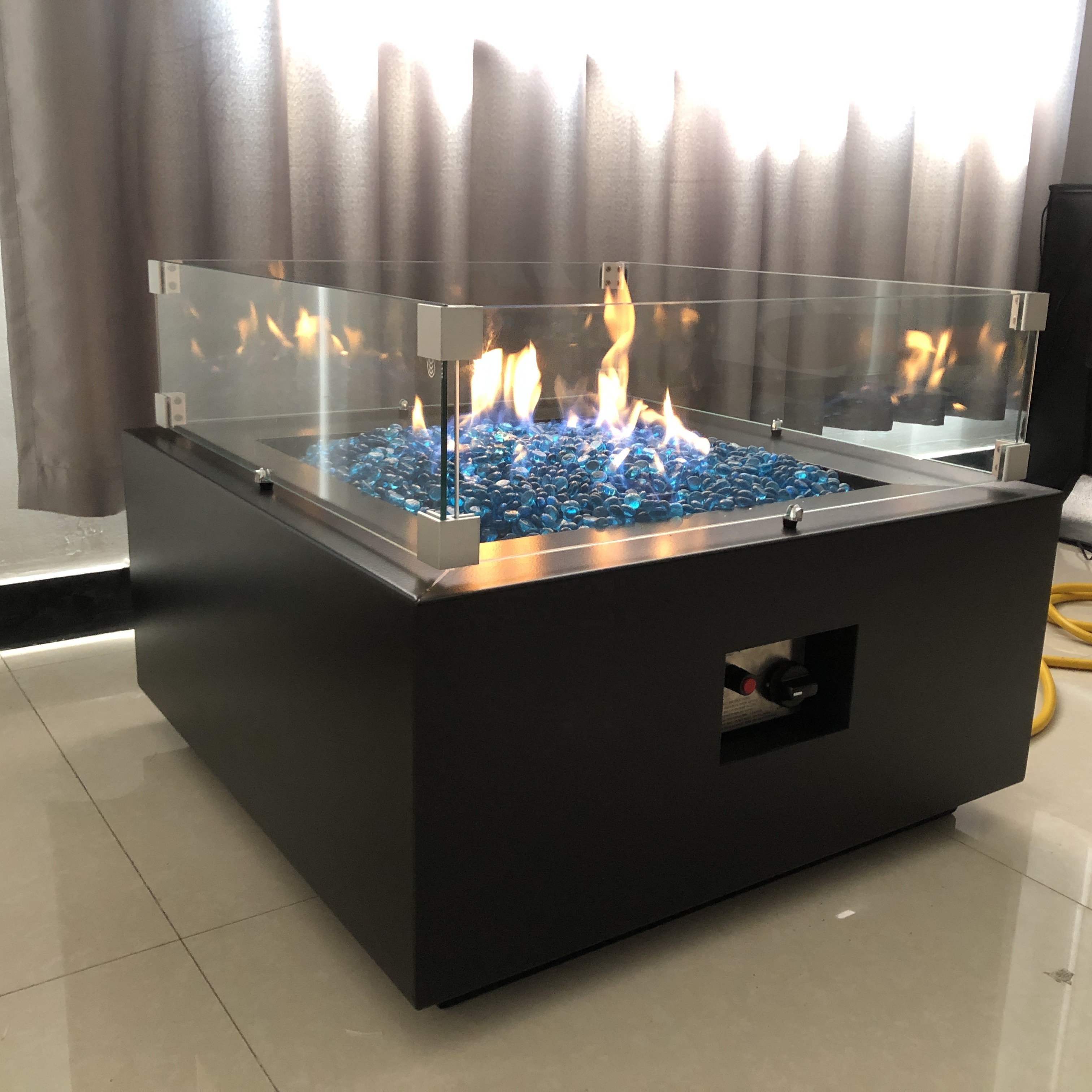 Black 32 inch Outdoor Fire Pit Smokeless Gas fire pit