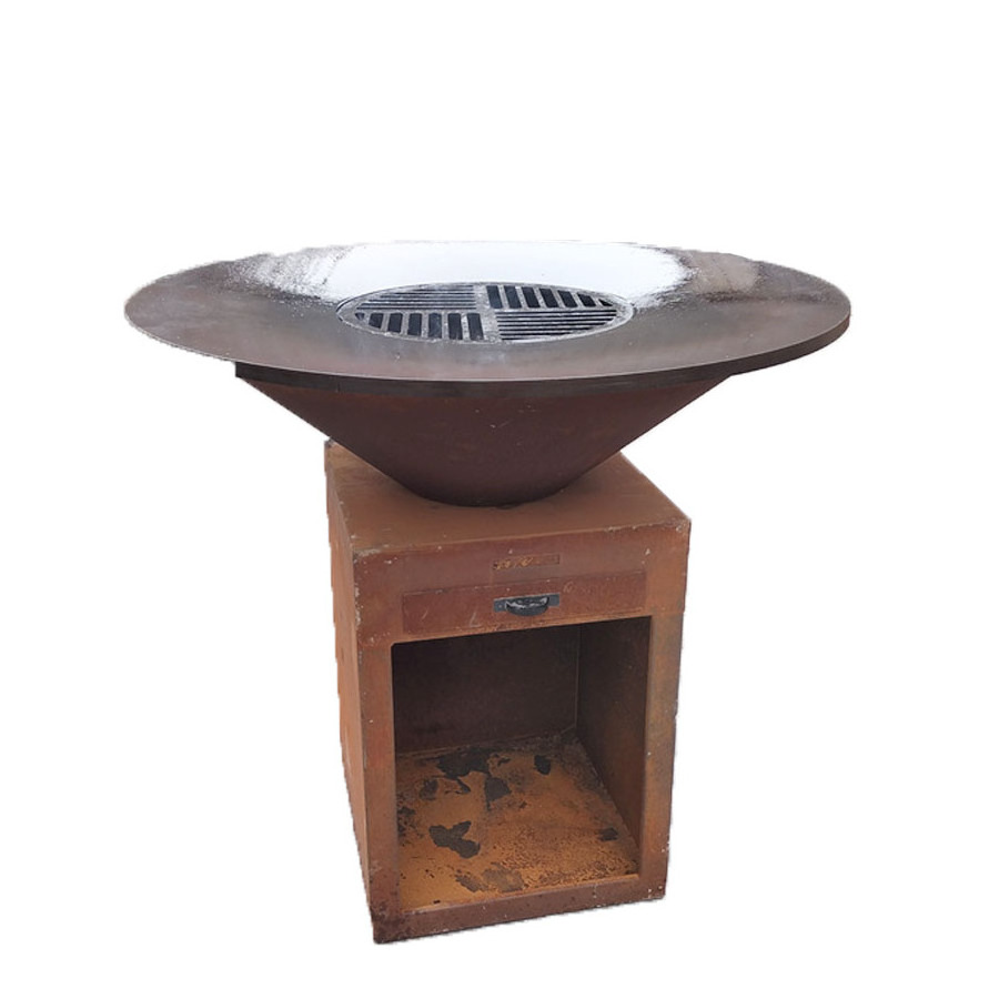 corten steel charcoal bbq grill pizza oven  corten steel bbq grill  corten metal bbq