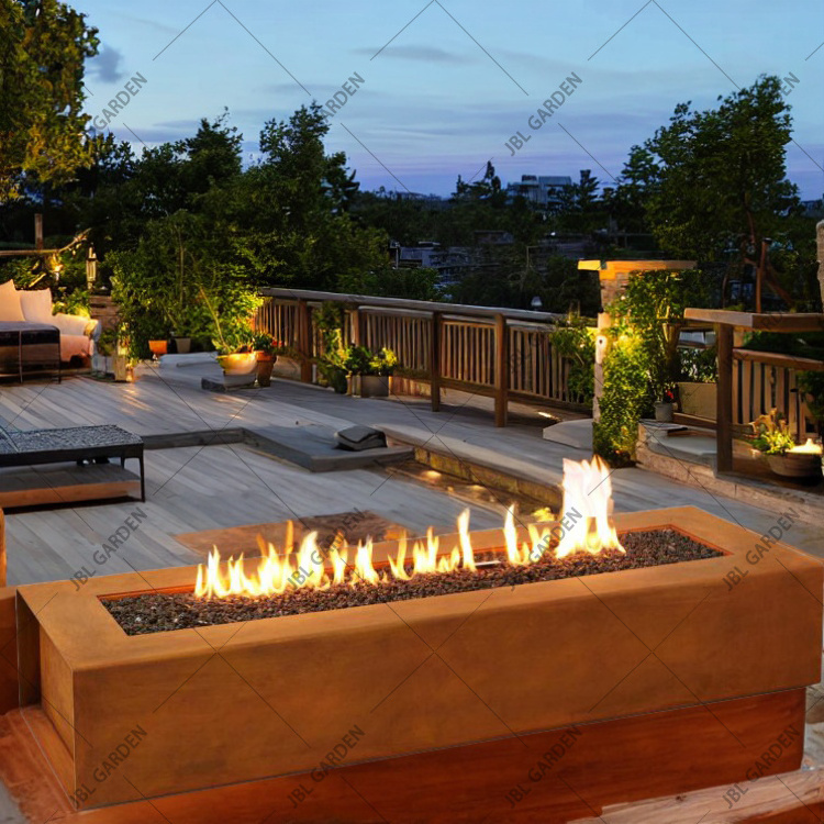 steel patio fire pit outdoor fire pits gas burning corten steel gas fireplace